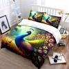 Radiant Peacock Elegance Unfolded Bedding sets Duvet covers Pillowcases(1* Duvet Cover 2* Pillowcases without duvet insert)