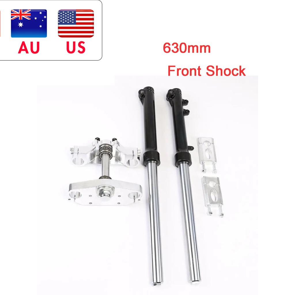 630mm Front Forks Suspension Triple Tree Kit for Mini Dirt Pit Bike 70cc 90cc 110cc 125cc Apollo Motorcycle Parts
