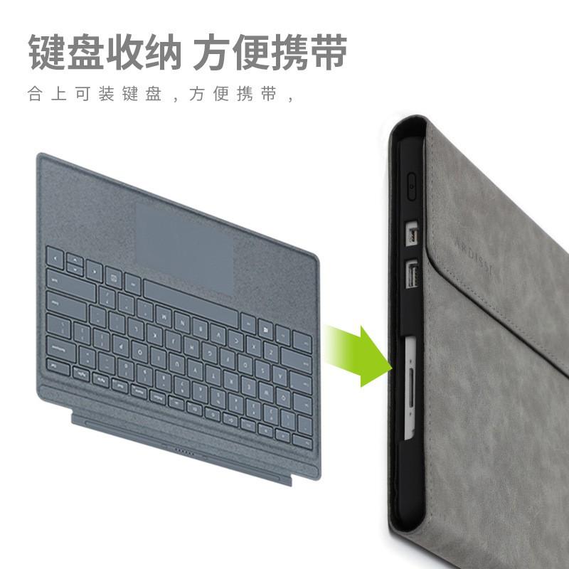 Surface Pro 8 Full Coverage Business Slim Case With Handmade Faux Leather Lightweight Protective Cover Office Travel