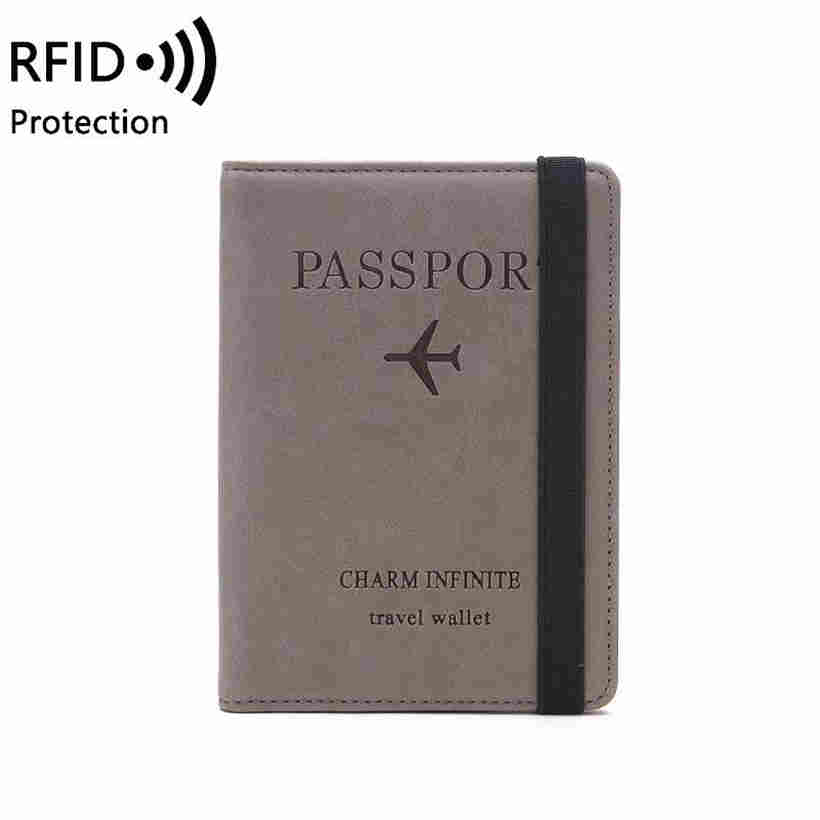 Unisex RFID Leather Passport Bag Document Package Portable Travel Ultra Thin Passport Holder