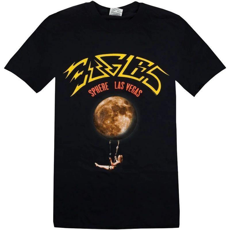 Eagles Bands Rockin At The California Inn Album From The 1970s American Retro Motorcyclethemed Mens Short Tshirt