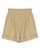 THE-ABON Julie Pintuck Cabra Cotton Half Pants Beige