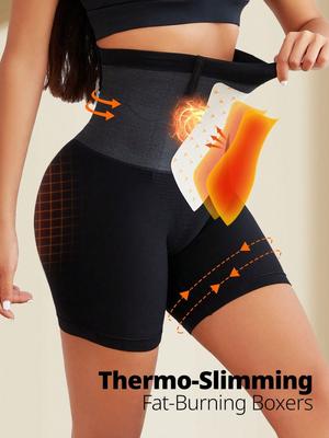Thermo-Shorts mit hoher Taille, Höschen, Bauchkontrolle, Shapewear, Unterhose, Periodenunterwäsche, Sweat-Höschen, Body Shaper