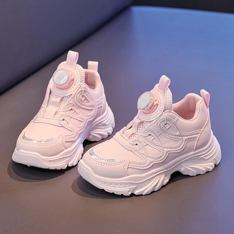 White Kids Sneakers Girls Sport Shoes Kids Spring New Platform School Fashion Athletic Footwear Tennis Girls Sneaker 4-12 Years