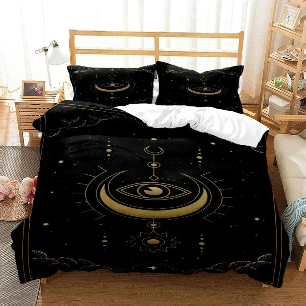 Mysterious Celestial Body Digital Print Polyester Bedding Sets Child Kids Covers Boys Bed Polyester Set for Teens Bedding Set