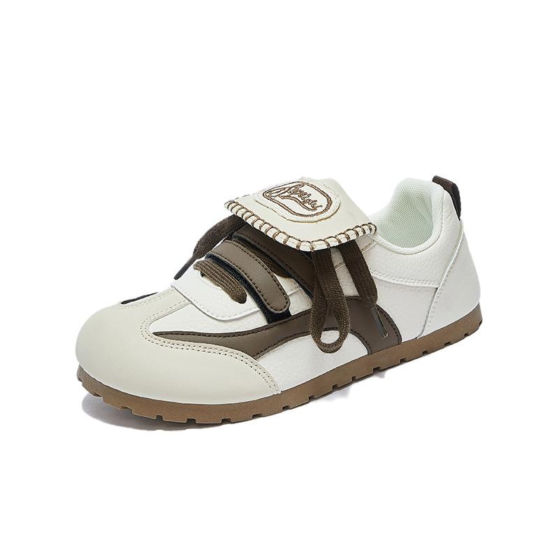 Women's Casual Chunky Platform Sneakers Lace-Up Walking Shoes Comfortable PU Leather Athletic Workout Tennis Shoes for Women