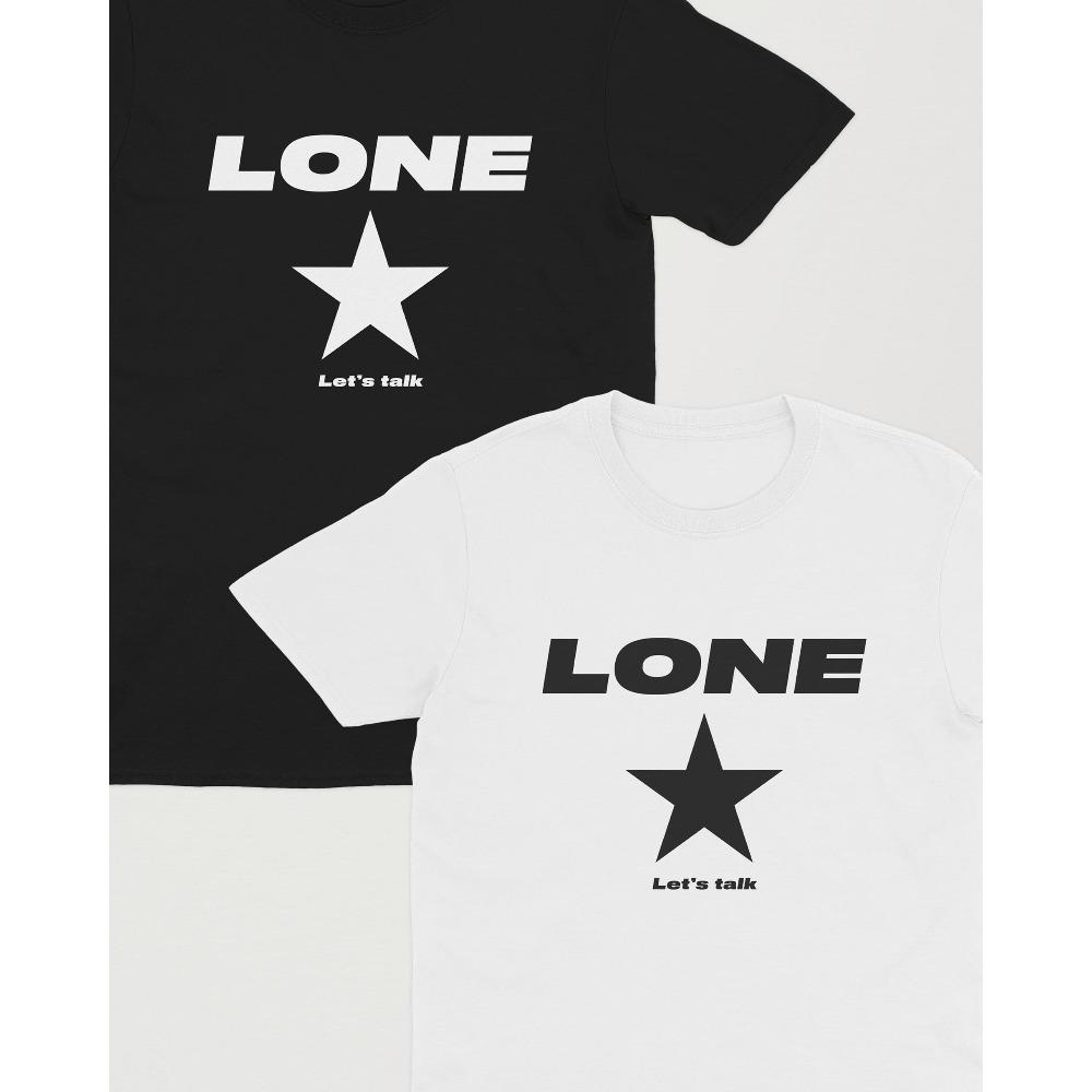 

Minimalist Black & White Print T-Shirt Men Women Streetwear Cotton Short Sleeve Casual Top S разноцветный