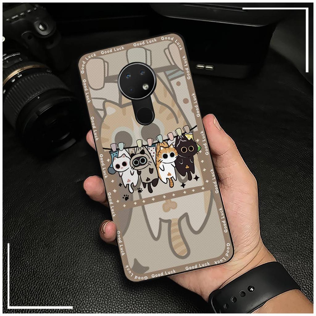 Dirt-resistant Durable Phone Case For Nokia 6.2/7.2 Silicone Anti-knock Graffiti Anti-dust Cartoon Phone Pouch Soft Case