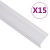 VidaXL Stair Nosing L-shape 15 Pcs Aluminium 90 Cm Silver, Stair Treads, Stair Edges, Stair Profiles, 146737