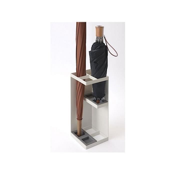 Porte parapluie - Smart - Support d'entrée - Métal - Blanc - 30 cm x 11 cm x 11 cm