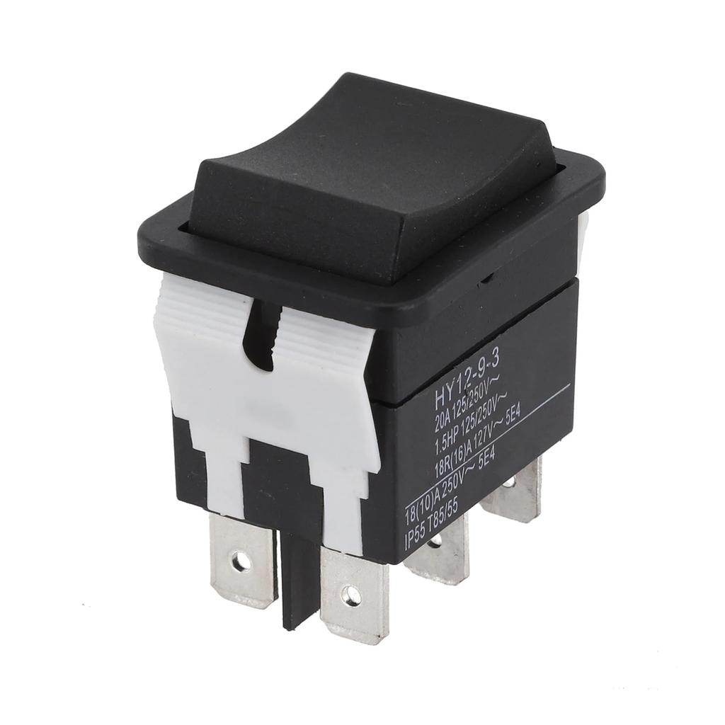 User Friendly Installation Switch 6 Pins Switch Color: Black Pushbutton Switch Voltage Rating 125/250V Current Rating 20A