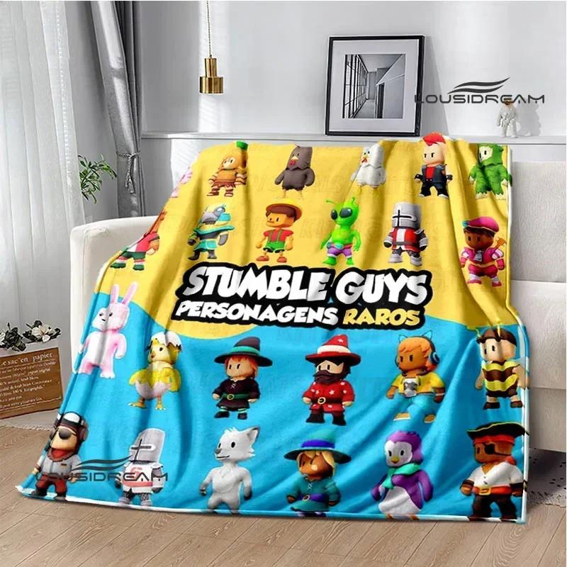 3D game Cartoon Stumble-guys printed blankets Warm Flannel blanket Soft and comfortable blanket Home bed linings Birthday Gift