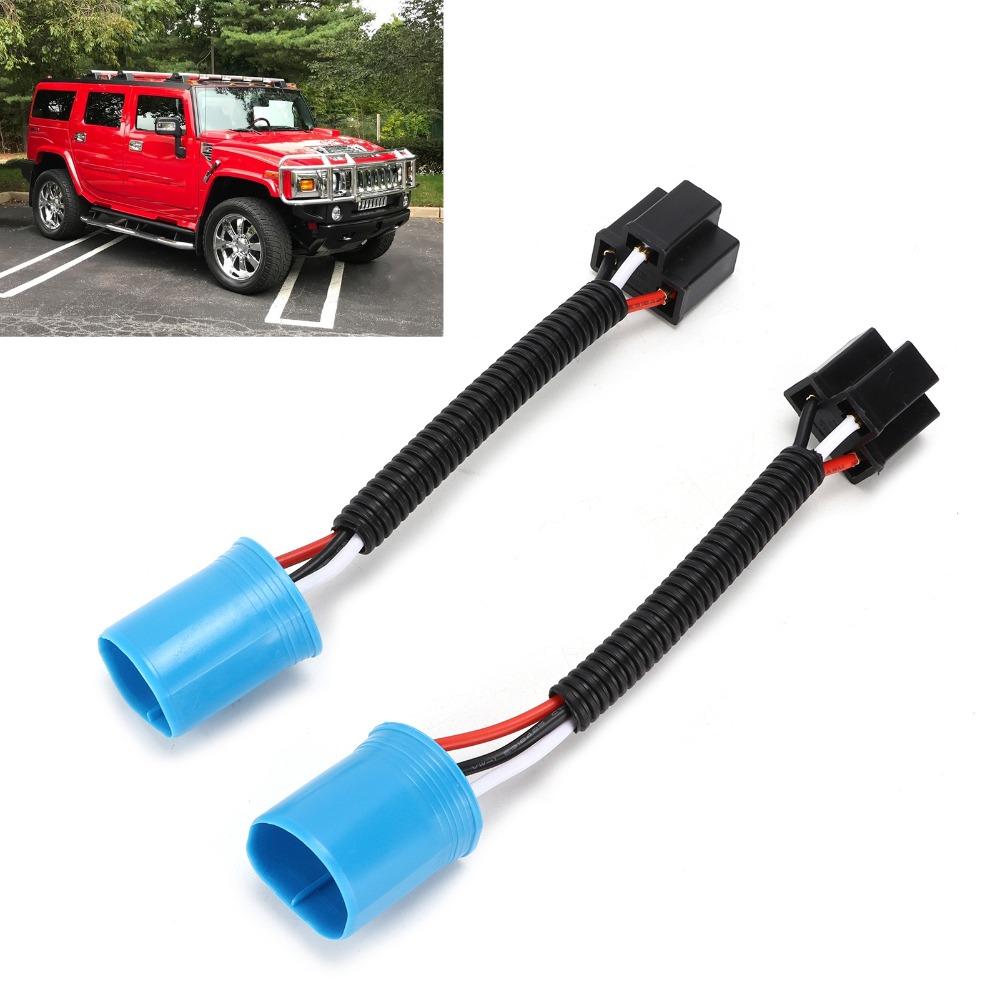 2PCS Electrical Connector Adapter for Harness 9007 H2 Headlight 12V‑24V Outdoors