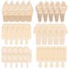 30Set Ice Cream Shaped Wooden Cutouts DIY Wood Unfinished Hanging Wood Craft for Painting Cutouts for DIY Art and Crafting