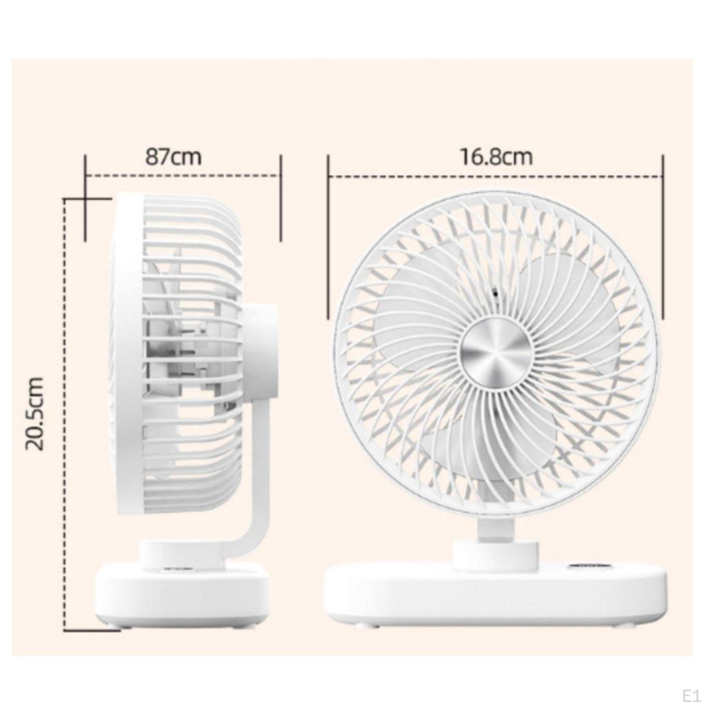 Portable Power Fan with Digital Display Adjustable Head USB Desk 5 Speed Settings for Students,