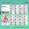 Portable Children's Watercolor Doodle and Coloring Book with Sticky Notes and Gouache