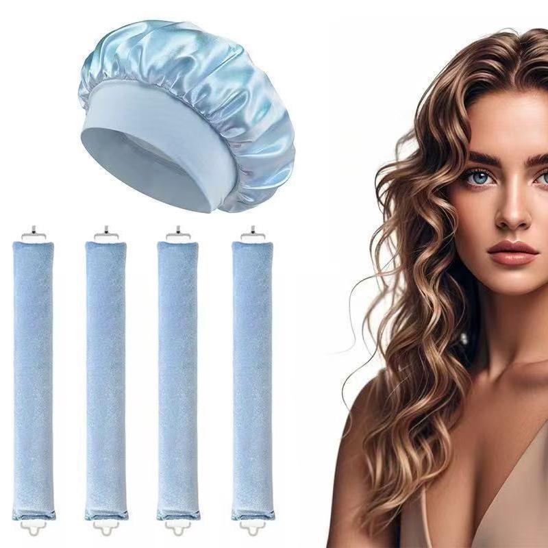 מקלות ייבוש ללא חום, מקלות ייבוש ללילה, תלתלים ללילה לכל סוגי השיער, שיטת תלתול ללא חום, עיצוב נייד ועיצוב קל ללילה