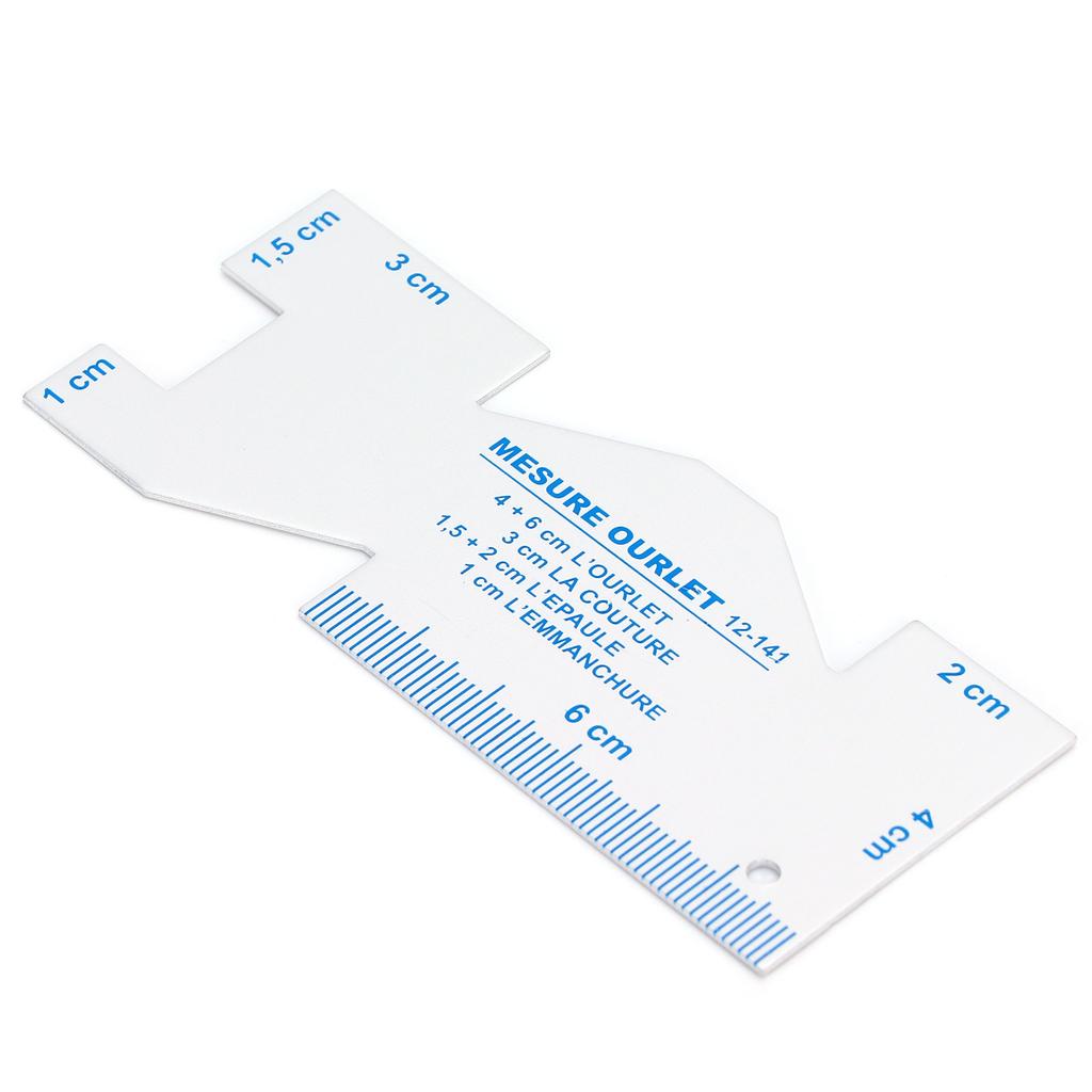 Sewing Ruler Aluminium Portable Practical Seam Measuring Gauge for Drawing Cutting Pattern Making