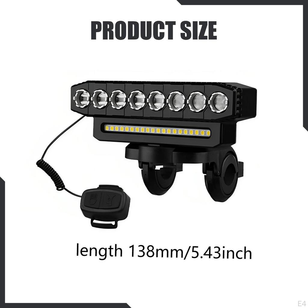 Bike Light Headlight Lightweight Front Flashlight Set with Horn for Night Riding Off Road