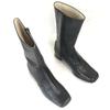 USED/REGAL Side-Zip Long Leather Boots [22.5/Black] Gripped Sole Japan
