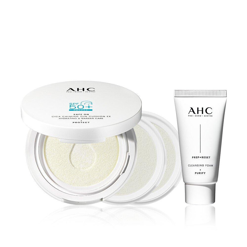 

Успокаивающий солнцезащитный кушон AHC Safe On Cica SPF50+/PA++++ 25 г
