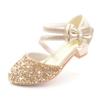 2026 Children Sandals Girl High Heels Princess Shoes For Girls Glitter Bowtie High Heel Sandals Dress Party Shoe Size 26-38