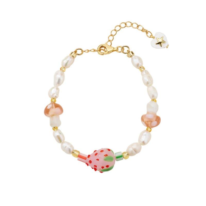 FINDELISE 925 Silver Freshwater Pearl Berry Berry Bracelet