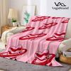 Striped Planet Heart Flannel Blanket Warm Soft Halloween Christmas Decorative Couch Warm Cozy All-Season Gift
