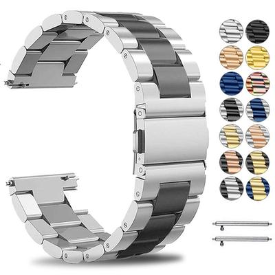 22mm 20mm Metal Strap for Samsung Galaxy Watch 3 Huawei GT2 Amazfit GTR Stainless Steel Bracelet Wristband for 20mm Samsung Watch 4 Wristband Strap