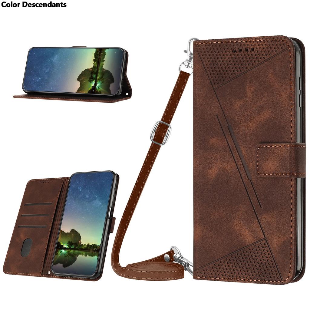 Crossbody Wallet Magnetic Flip With Card Slot Leather Case For Samsung Galaxy A5 A6 A7 A8 J4 J6 Plus 2018