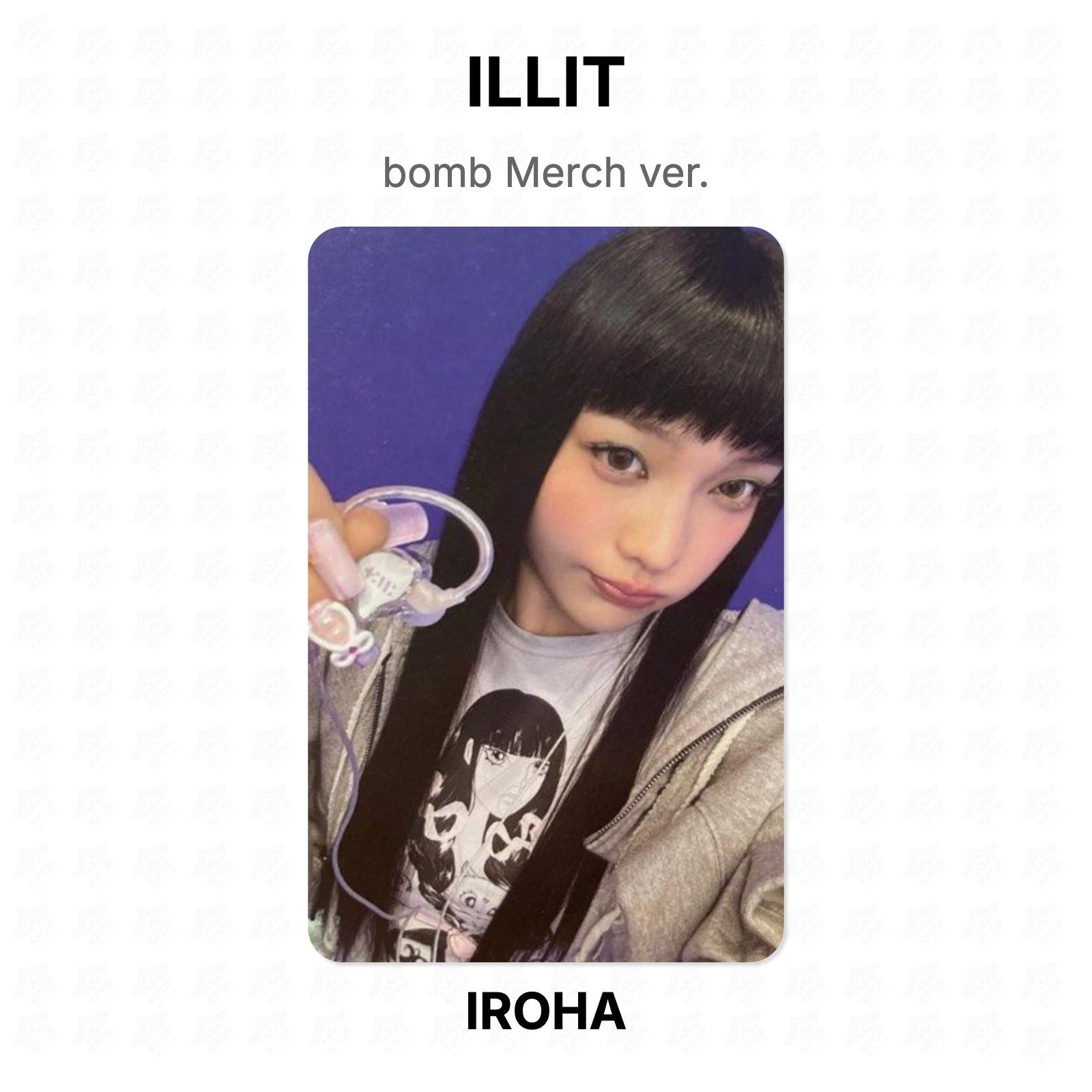 ILLIT bomb Merch ver. Official Photocard IROHA