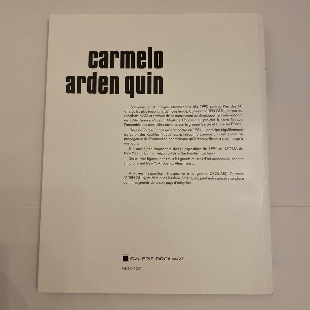 [USED] Art book Carmelo Arden Quin GALERIE DROUART