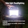 Solar Camping LanternType C Rechargeable Long Range Outdoor Camping Searchlight Waterproof Powerful Handheld Spotlight Torch COB
