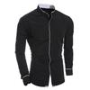 Men's Korean Style Slim Fit Long Sleeve Shirt - Casual Solid Color, New Spring Arrival