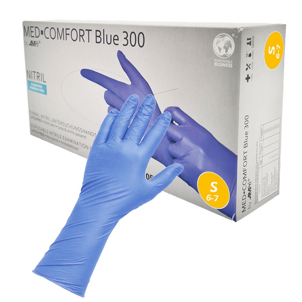 Nitrile Gloves Blue Ampri Blue 300 100 Pieces