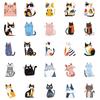 Boutique 50 Cartoon Cat Waterproof Stickers DIY Refrigerator Laptop Hand Account Computer Water Cup Suitcase Decoration
