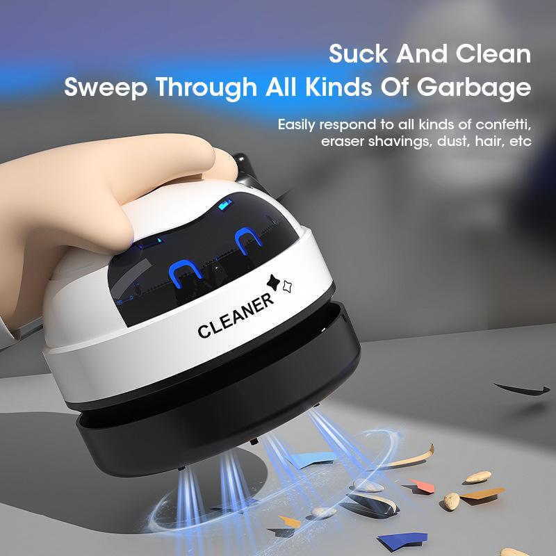 

Mini Desk Dust Vacuum Cleaner Portable Vacuum Cleaner DetachableNozzle Wireless Table Dust Removal Cleaning Brush Cleaning Tools белый