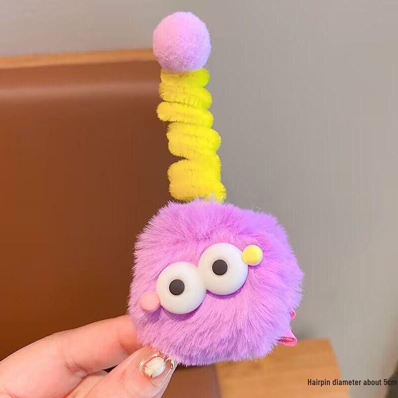 Funny Ugly Doll Hair Clip: Cute Plush Coal Ball Kids Accessories for Fall/Winter 2023