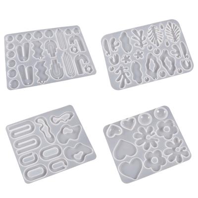 Multiple Styles Flower Earring Combination Ornament Molds Epoxy Jewelry Mold Resin Casting Pendant Mold Suitable for Diy