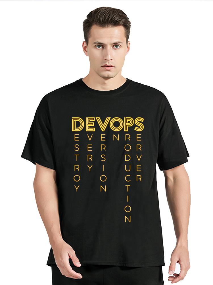 

The Real Definition Of DEVOPS T-shirt Devops Computer Nerd Geek Programmer Funny Sarcastic Cool Cute Programming Tshirt Tops L чорний