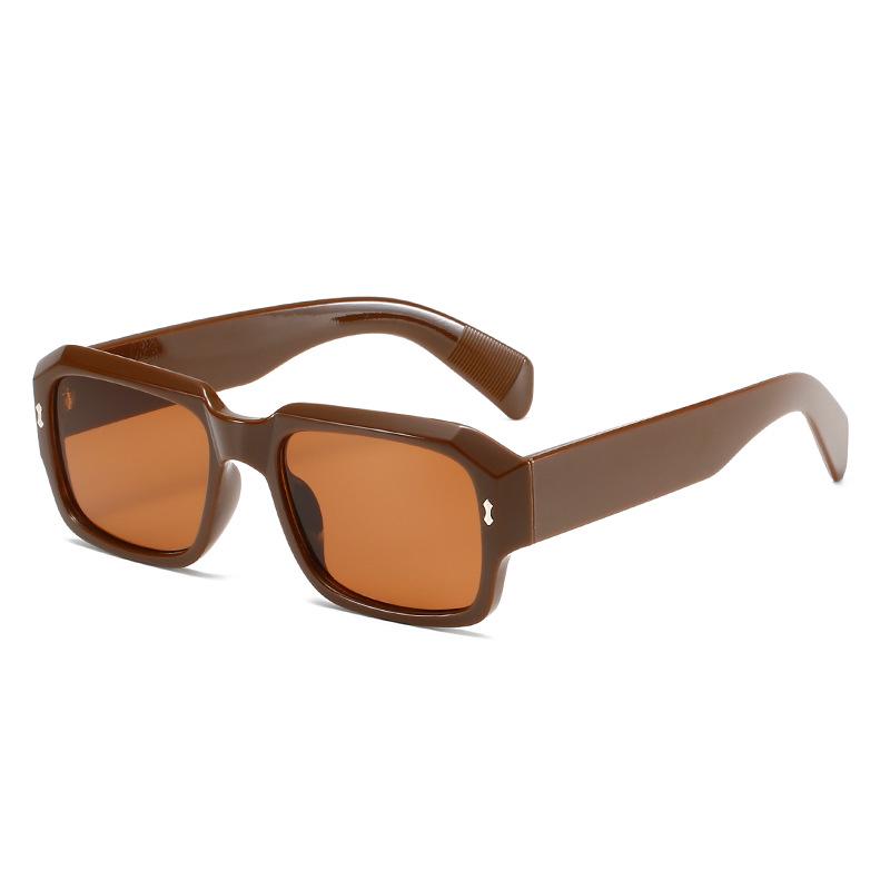 Minimalist Retro Jelly Color Polygon Sunglasses with Small Frames