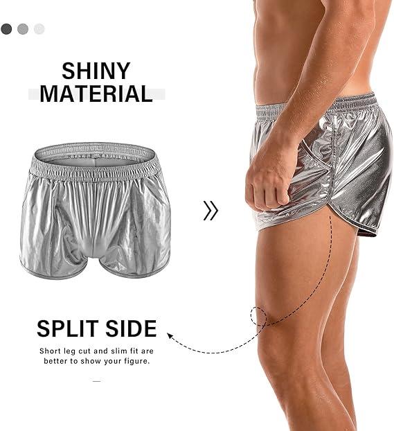 2025 Summer Shiny Loose Casual Men's Running Shorts