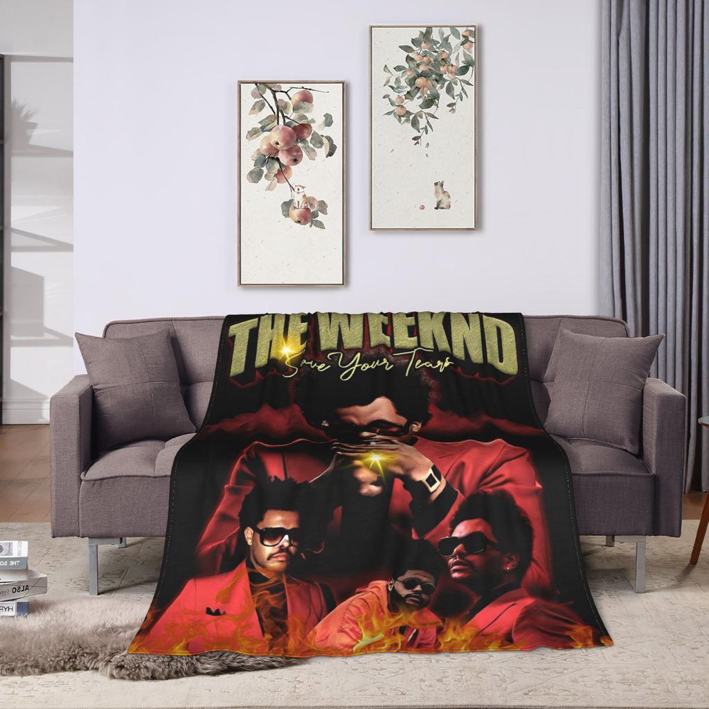 The Weeknd Pop Singer Blanket Velvet Summer  Portable Super Soft Throw Blanket for Bedding Couch Bedding Throws