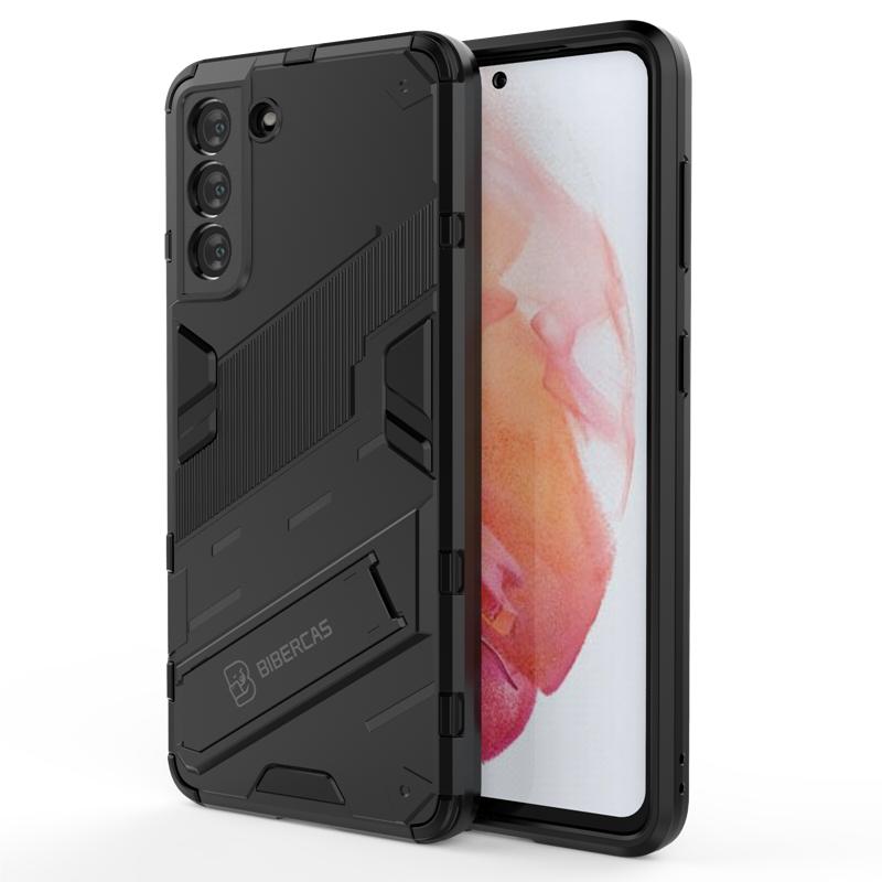 

For Samsung Galaxy S21 5G Case Shockproof Silicone Bumper Stand Holder Armor Hard Phone Cover For Samsung Galaxy S21 Plus Case For Samsung S21