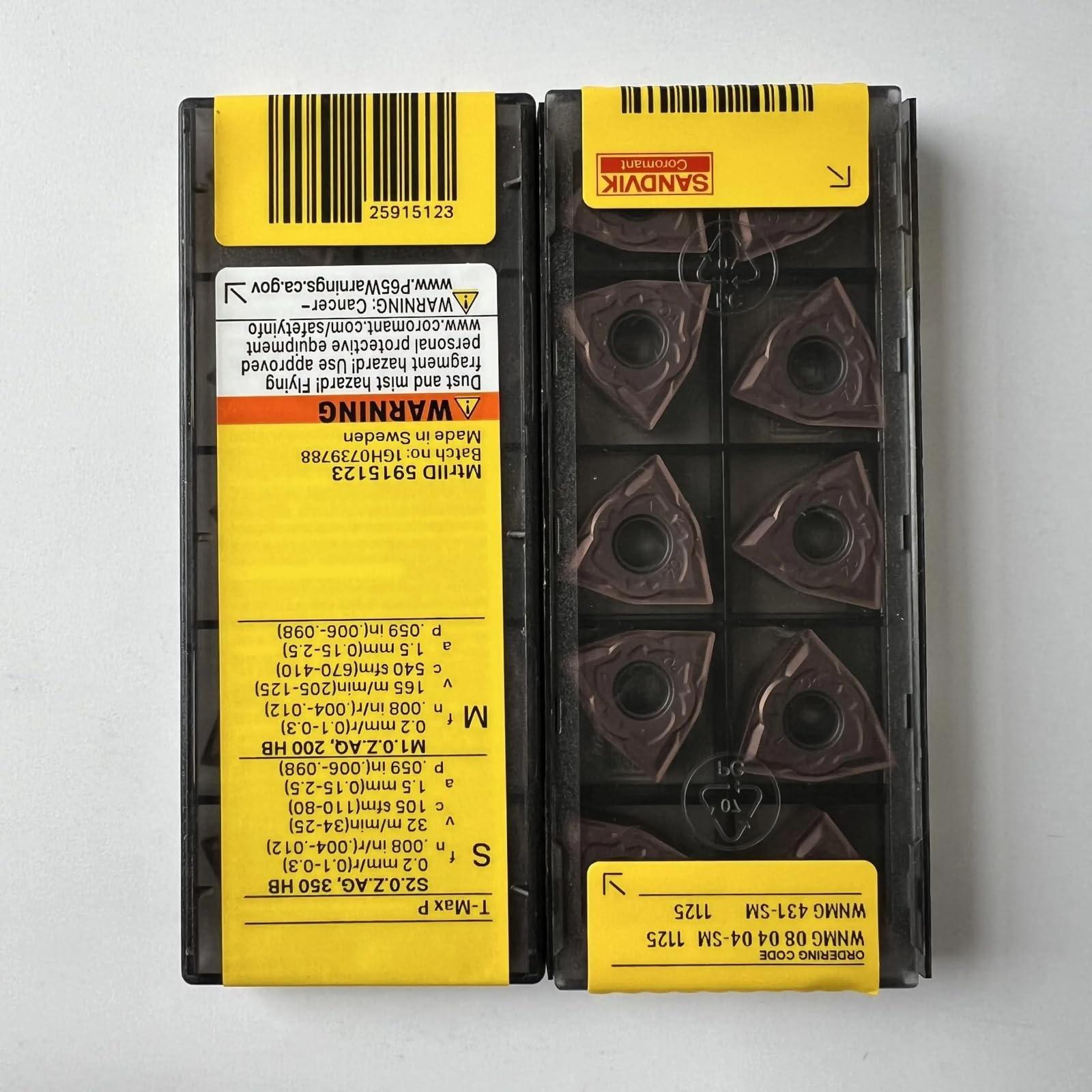 

Original Sandvik / WNMG080404-SM 1125 /CNC lathe carbide blade tool 10 Pcs