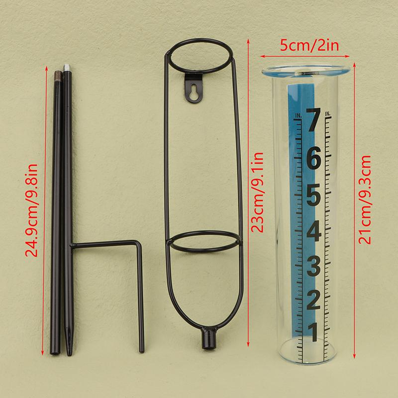 1 Set Garden Rain Gauge Freeze Proof Rain Gauge Outdoor Best Rated For Garden Deck Lawn With Large Numbers Adjustable Height