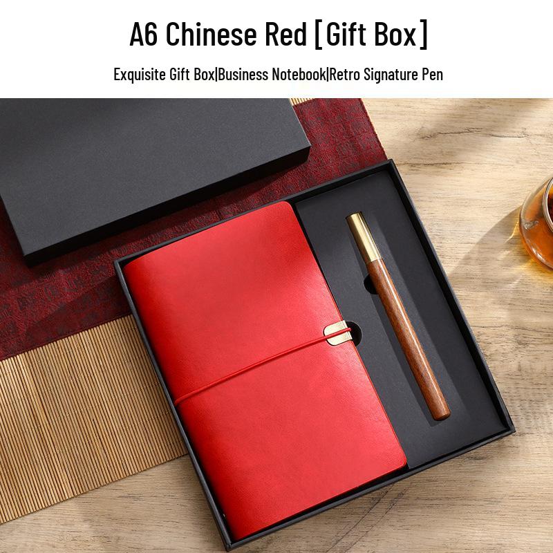 In-stock Retro Custom-Bound Three-Fold A6 Student Notebook with Logo Customization