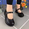 Retro Casual Leather Shoes Muffin Platform Spring New Mary Jane Shallow Mouth Single Shoes Round Head Shoes