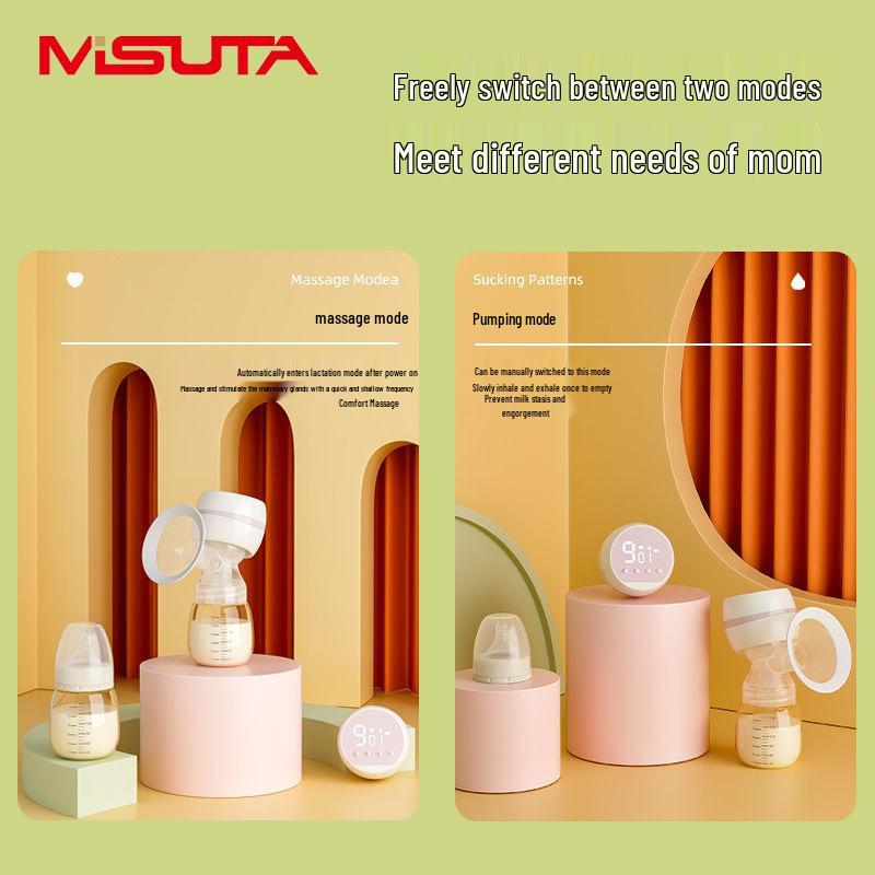 Pompă de sân electrică inteligentă integrată: Complet Automat, Masaj Postpartum, Confortabil, Suctiune Puternica, Colector Portabil de Lapte