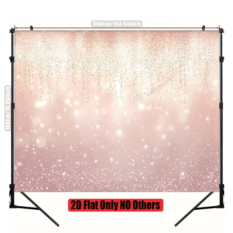 

2D Large Size Pink Gold Glitter Backdrop for All Occasions 47.2x31.5inch/120*80cm